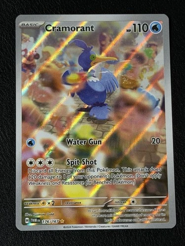 Pokemon TCG Cramorant 176/167 Twilight Masquerade Illustration Rare NM