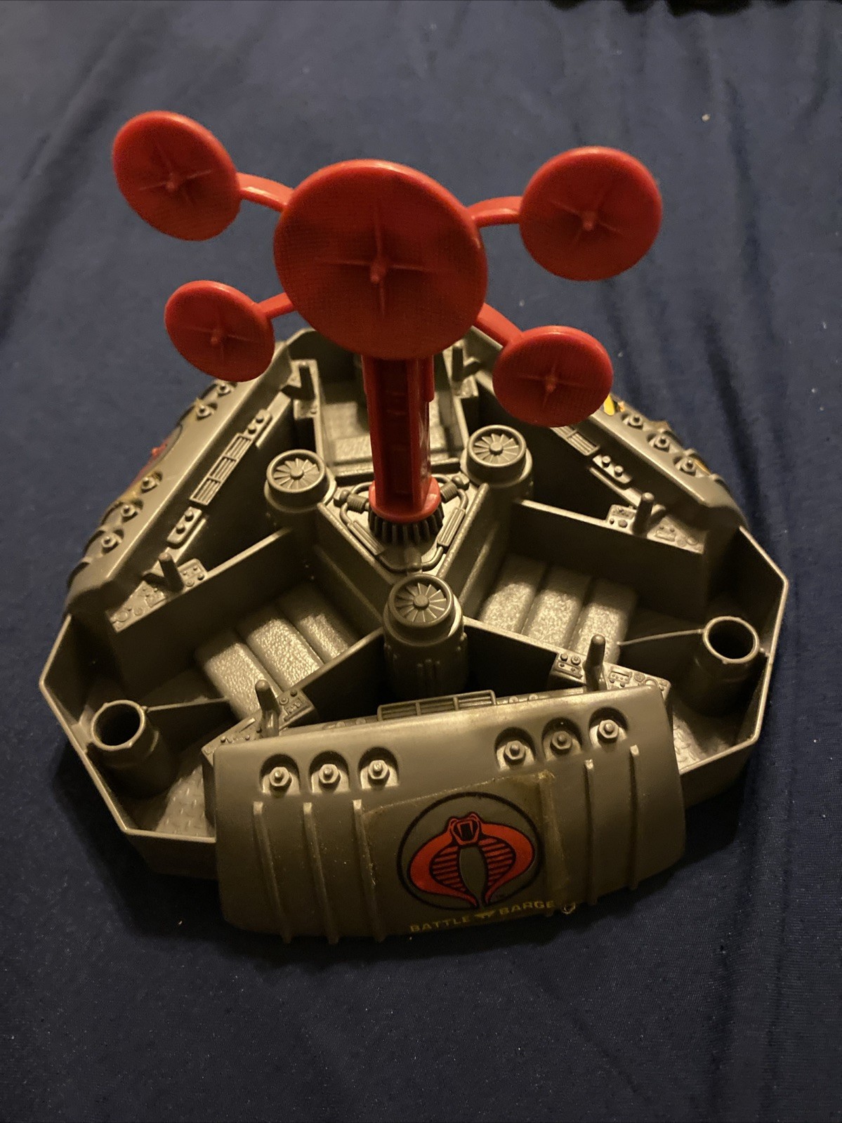 Vintage GI-JOE COBRA Vehicle 1987 COBRA BATTLE BARGE Base Incomplete ¿