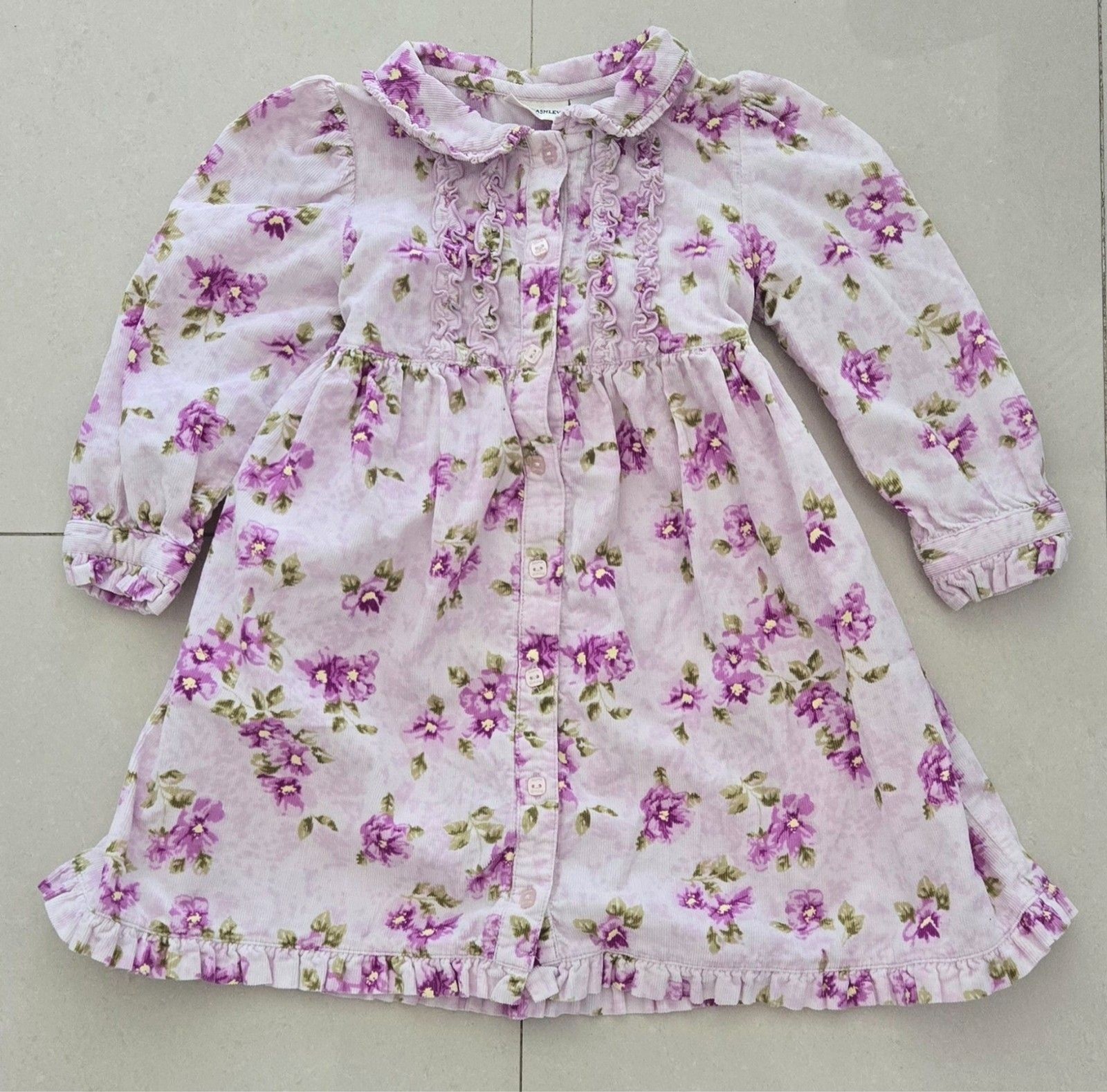 Vintage Y2K Laura Ashley 100% Cotton Corduroy Dress Size 12 Months