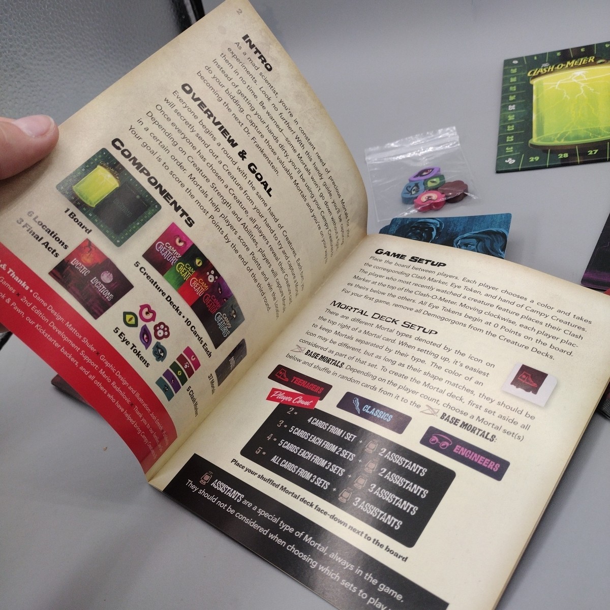 Campy Creatures Ghoulish Game of Deduction Bluffing Board Game MISSING 1 CARD