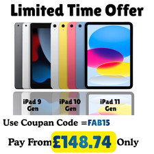 Apple iPad 11th 10th 9th Generation 64GB/128GB Wi-Fi/Cellular Unlocked Very Good