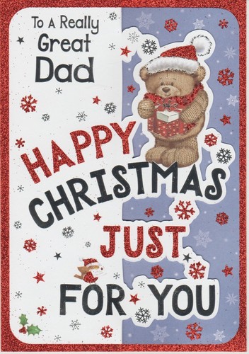 Dad Christmas Card ~ To A Wonderful Dad With Love ~ Various Designs - Picture 16 of 51