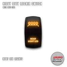 Orange Laser Led Rocker Switch Dual Light 20a 12v On Off - Round Roof Light Led