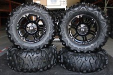 HONDA PIONEER 500 26" BIGHORN RADIAL ATV TIRE 14" VIPER BLK WHEEL KIT IRS10K M91