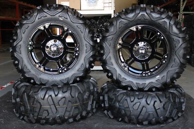 HONDA PIONEER 500 26'' BIGHORN RADIAL ATV TIRE 14'' VIPER BLK WHEEL KIT IRS10K M91