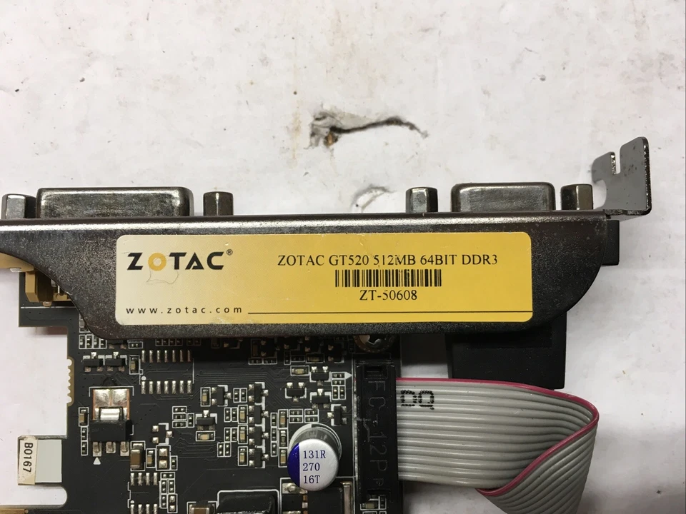 PC Partner (Zotac) Nvidia GeForce GT520, 512MB, PCI Graphics Card EUC - Image 2 of 4