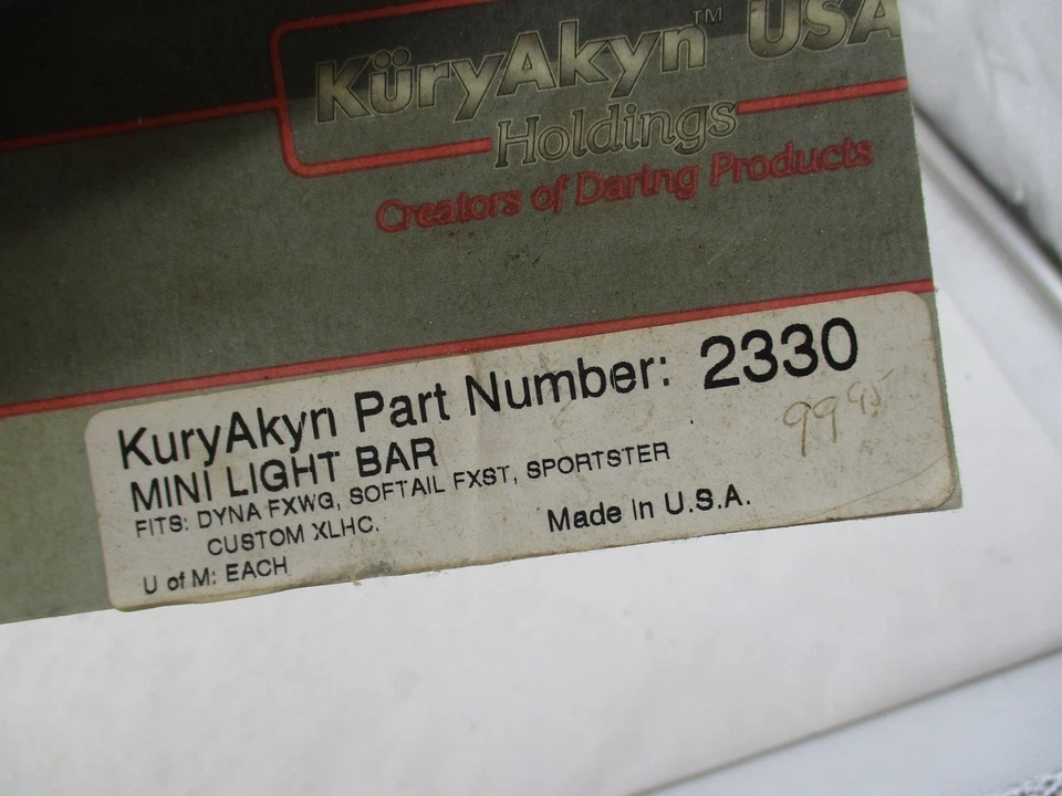 Mini barra de luz cromada Dyna Softail Sportster 2330 Kuryakyn NOS Harley Davidson Foto 3 de 3