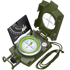PROSTER Military Pocket Sighting Compass Clinometer for Hiking Camping Direction