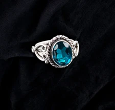 Apatite Gemstone 925 Sterling Silver Ring Handmade Jewelry Ring For Gift