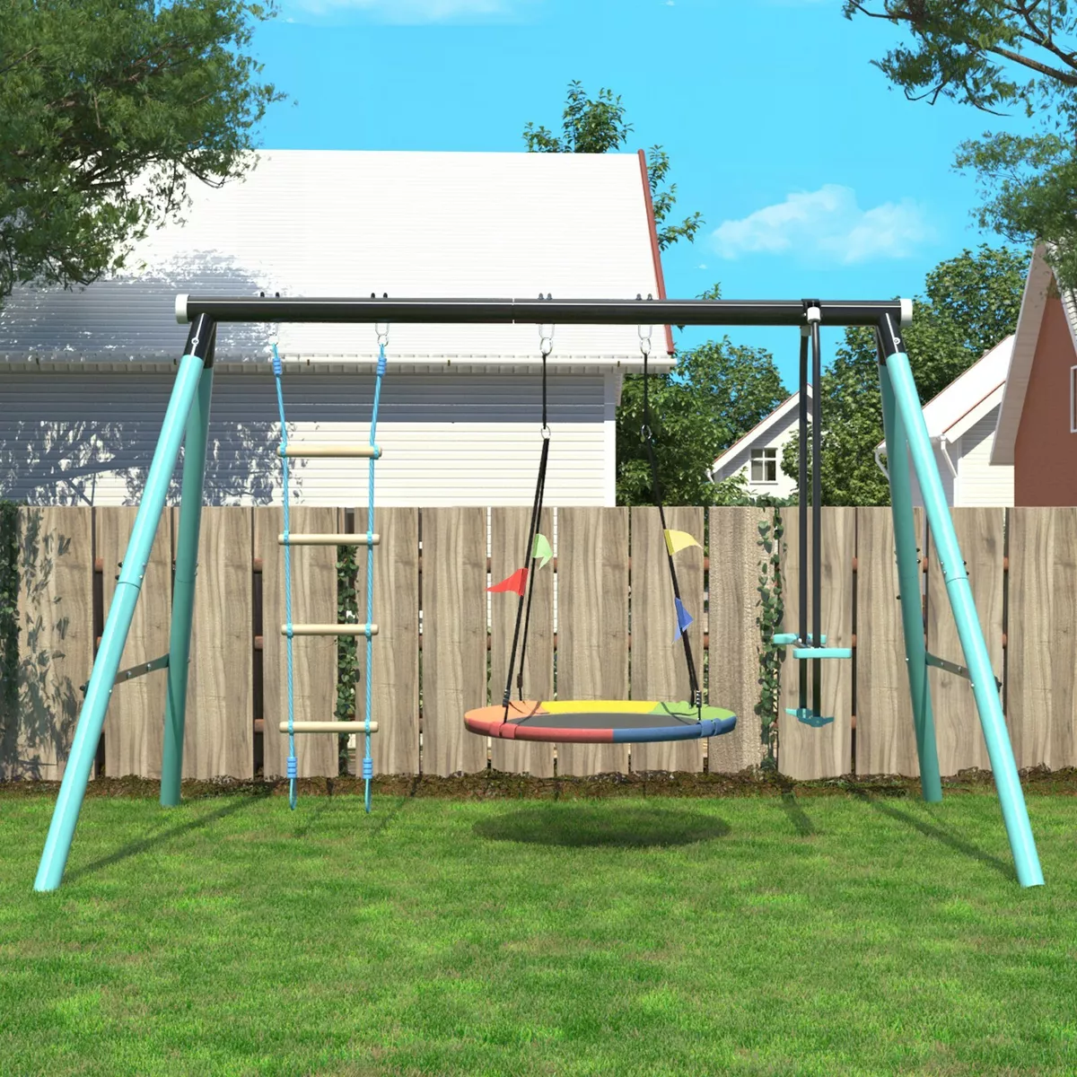 A frame swing set deals