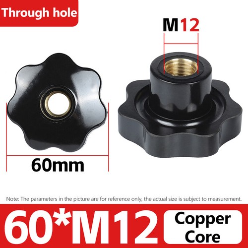 M4/M5/M6/M8/M10/M12-M20 Female Thread Seven Star Shaped Head Clamping Nuts Knob - Picture 22 of 27