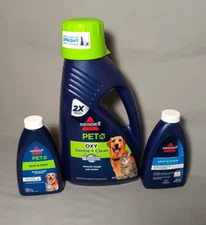 Bissel Pet Oxy Woolite Gentle Clean 62oz + 2 Spot & Stain Removers 8oz each.