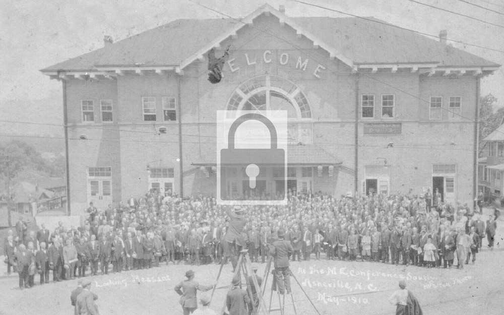 M E Conference Welcome Auditorium Asheville North Carolina NC Reprint Poster