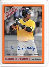 2015 Topps Heritage Minors HAROLD RAMIREZ ORANGE REAL ONE AUTO RC #17/25 RAYS!