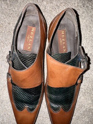 Mob Core Shoe Mezlan Vero Cuoio Double Monk Strap Cap Toe Rockabilly Brown Black