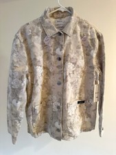 Rvca Chorelist Jacket Flower Print Cream Color Size Small New Avjjk00141