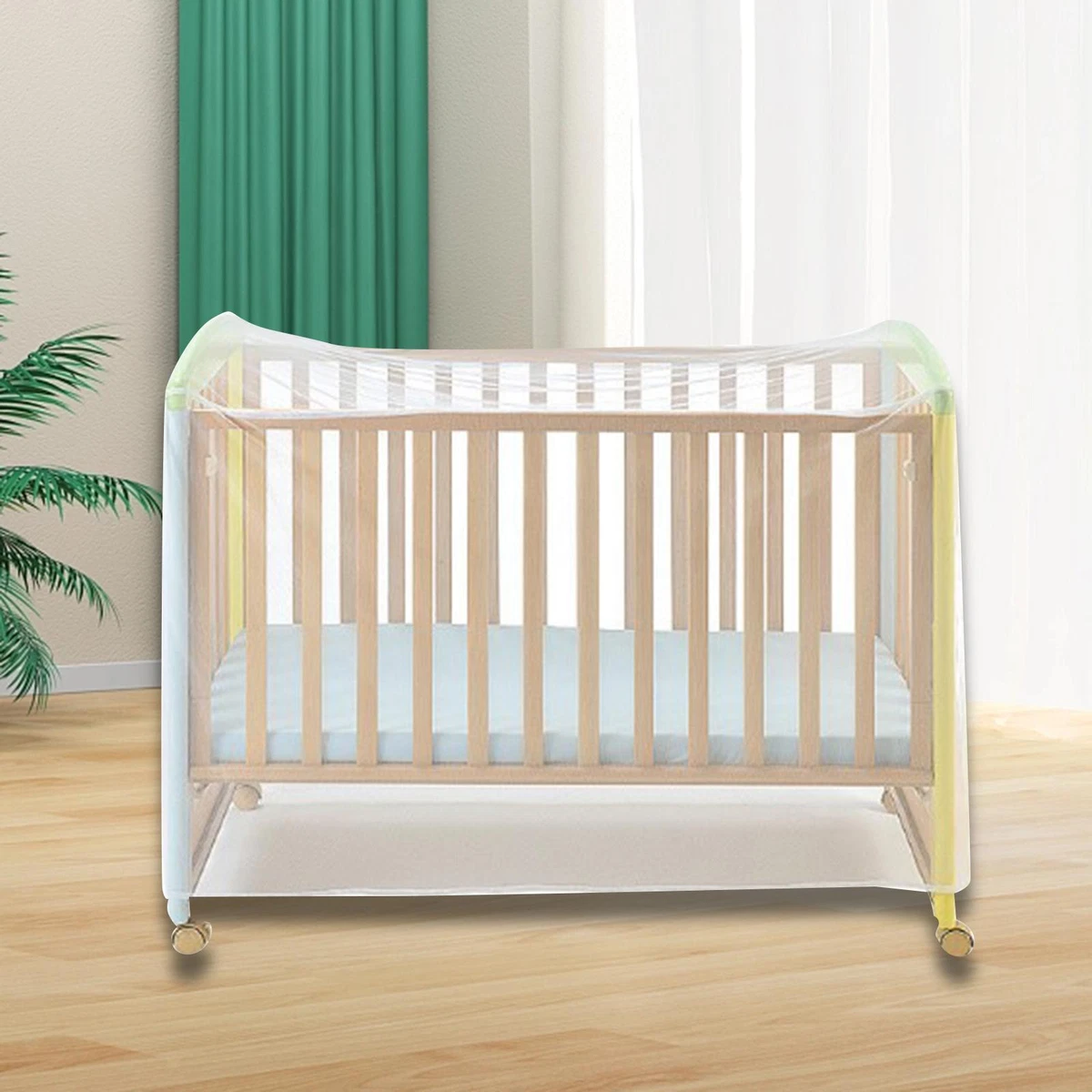 Baby Crib Tent Protection Pram See through Mesh Crib Net for