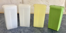 Lot of 4 Tupperware Vintage Toothbrush Cover/Protector/Holder 728 Yellow, Green