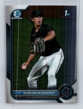 2022 Bowman Draft Chrome 1st #BD-87 Karson Milbrandt Miami Marlins