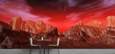 3D Red Sky G5098 Wallpaper Wall Murals Removable Self-adhesive Erin