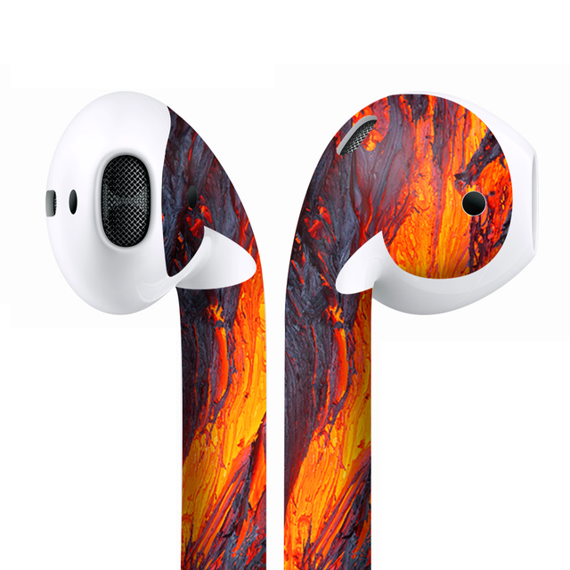 Skins Wraps compatible for Apple Airpods Charred Lava volcano ash | eBay