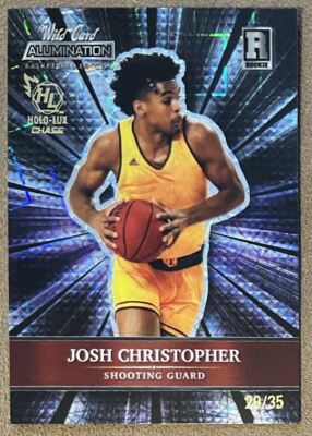 2021-22 Wild Card Black Crystals Holo-Lux RC Josh Christopher /35 #ABC-43