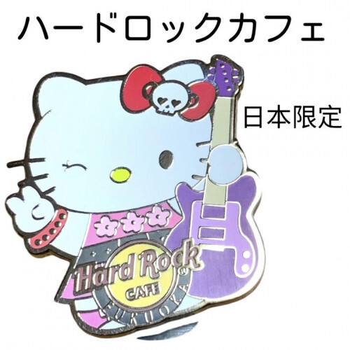 Hard Rock Cafe Hello Kitty Sanrio Pin Badge Guitar Japan