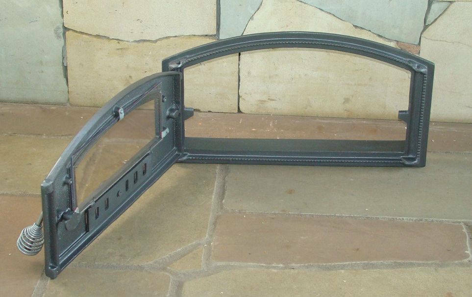 Cast Iron pizza oven door with glass bread oven doors 490x280mm eBay