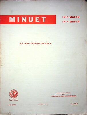 MINUET IN C MAJOR IN A MINOR BY JEAN-PHILIPPE RAMEAU ~ MUSIC SHEETS