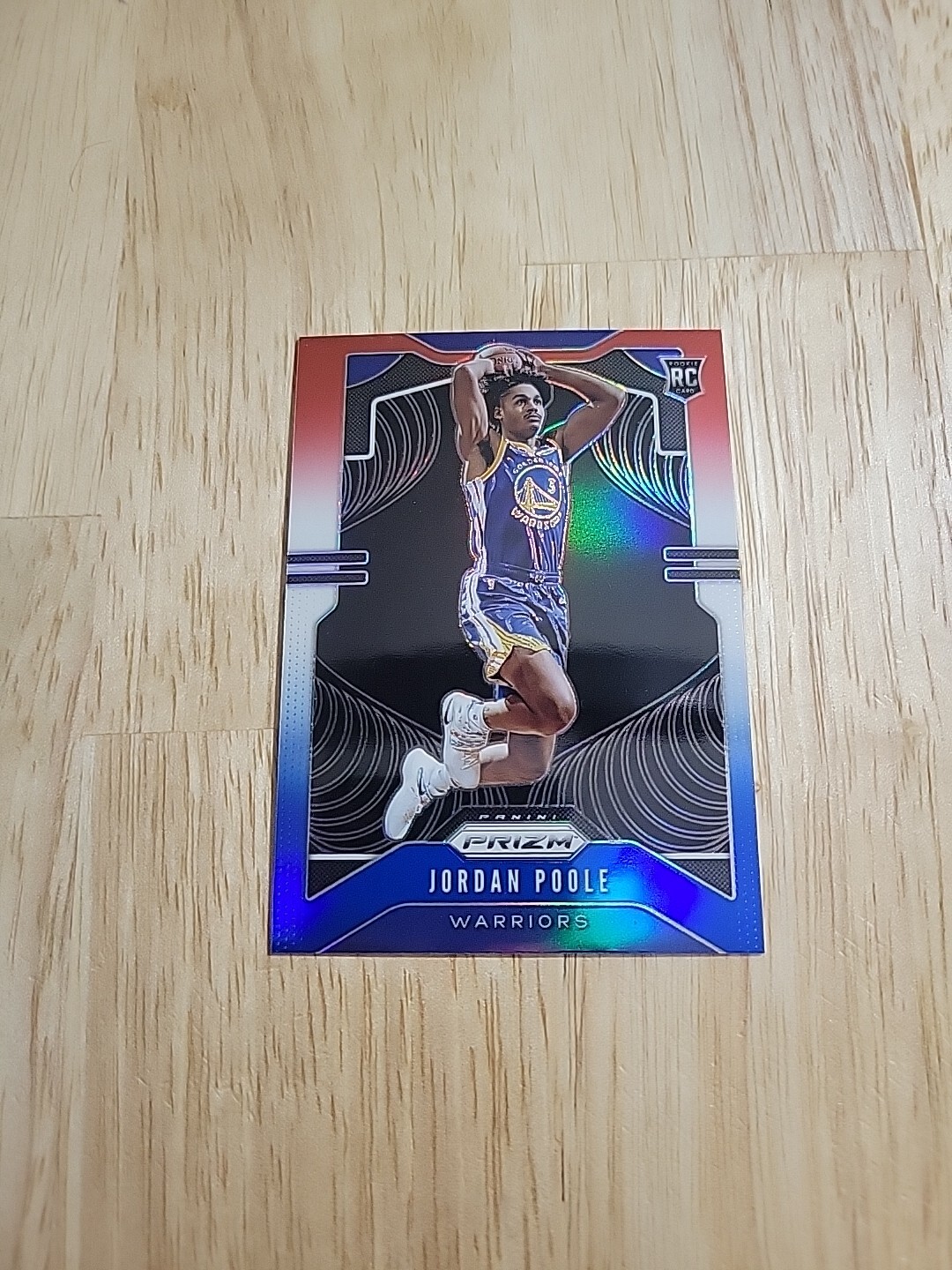 2019-20 Prizm JORDAN POOLE Red White Blue Prizm #272 Rookie RC Warriors Wizards