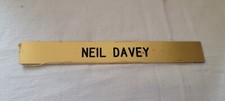 NHL New Jersey Devils Locker Room Name Plate  Neil Davey From The 1980s. 