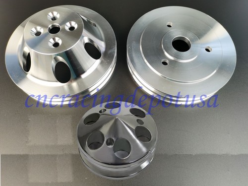 Sell Polished Aluminum Big Block Chevy Short Water Pump Pulley Bracket 2 Groove Set In Long