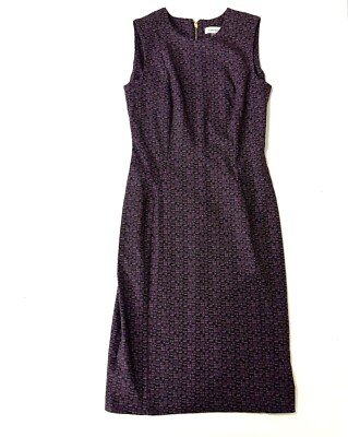 Calvin Klein Purple and Black Sleeveless Bodycon Women Dress Size 2 | eBay