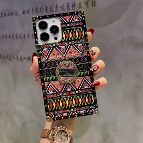 Luxury Ring Grid Totem Cover Case For 11 12 13 14 15 16 Pro Max XR XS 7 8 SE 16E - Picture 17 of 17
