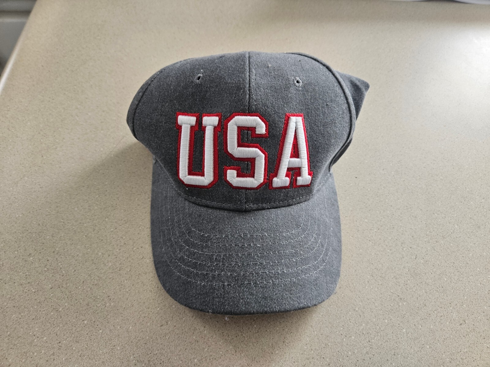 Gray USA Baseball Hat Adjustable - image 1
