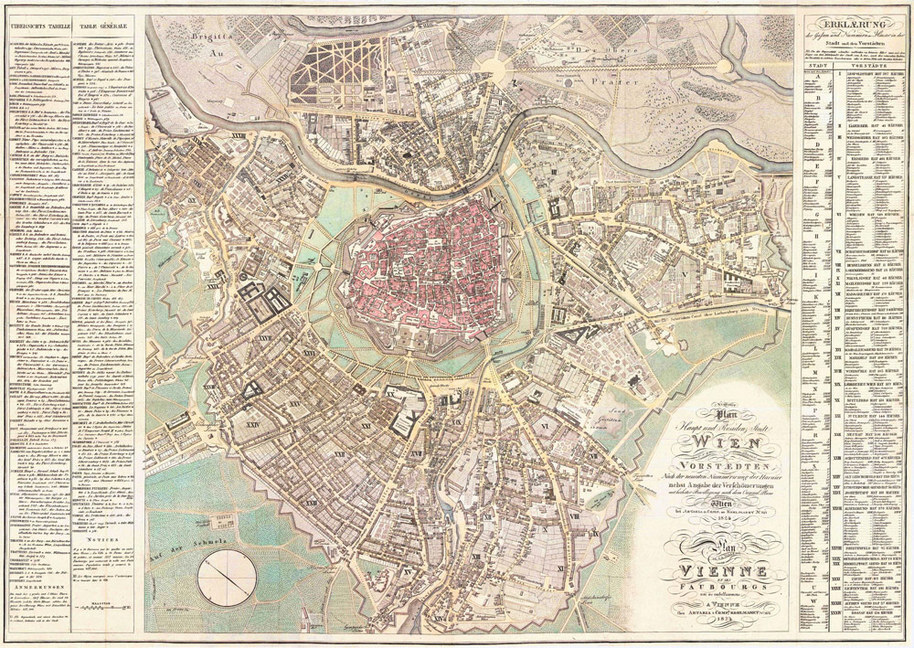Thumbnail - Wien Und Dessen Vorstädten 1824, Historische Karte 1:6.000 Kg