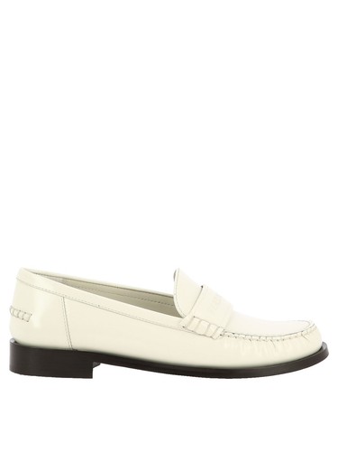 Salvatore Ferragamo Golf Pebble Calf White Leather Shoes US  display picture 1