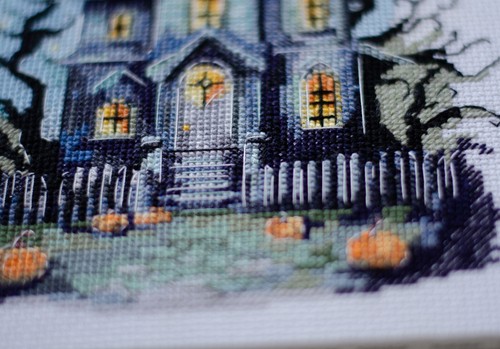 DIY Cross-Stitch Kit Haunted Castle Needlepoint Craft Set Stitching Gift - Picture 14 of 16