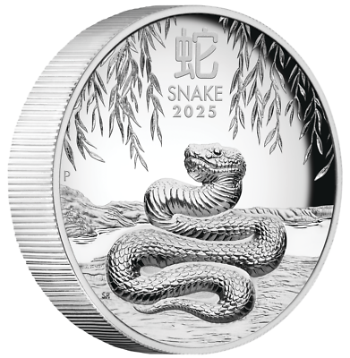 AUSTRALIAN 2025 Lunar Year of the SNAKE 1oz $1 Silver .9999 HIGH