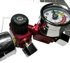 Paint Gun Airbrush Regulator FOR Air Tools SATA Iwata  Dv1 ALUMINUM Glass 1/4”
