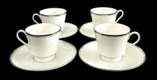 Set Of 4 Mikasa Narumi Briarcliffe Al-101 Bone China Footed Cup & Saucer Set New