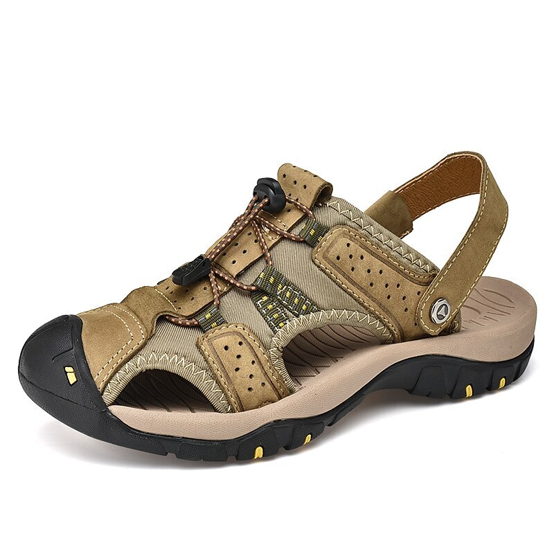 PANTOFOLA D’ORO Ciabatte uomo estive in pelle outdoor spiaggia sandali romani comodi trekking