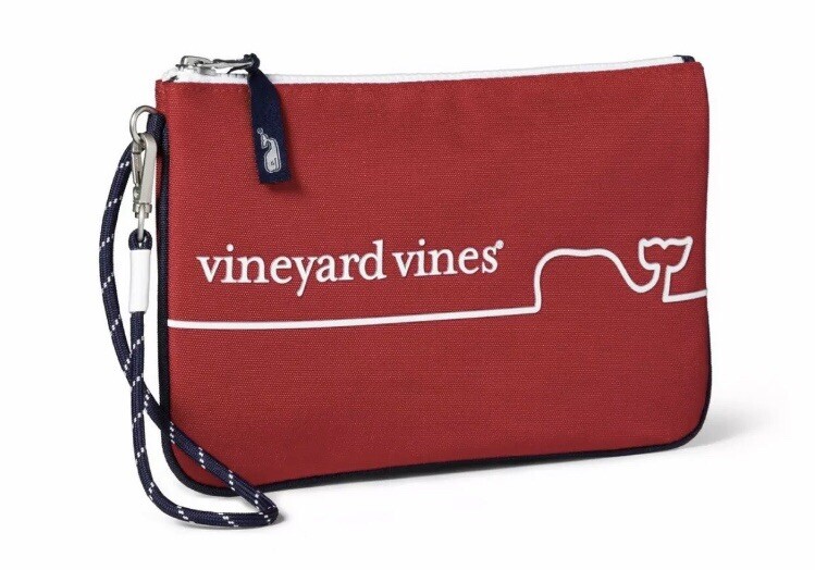 Vineyard Vines for Target Pouch Large Red Wristlet