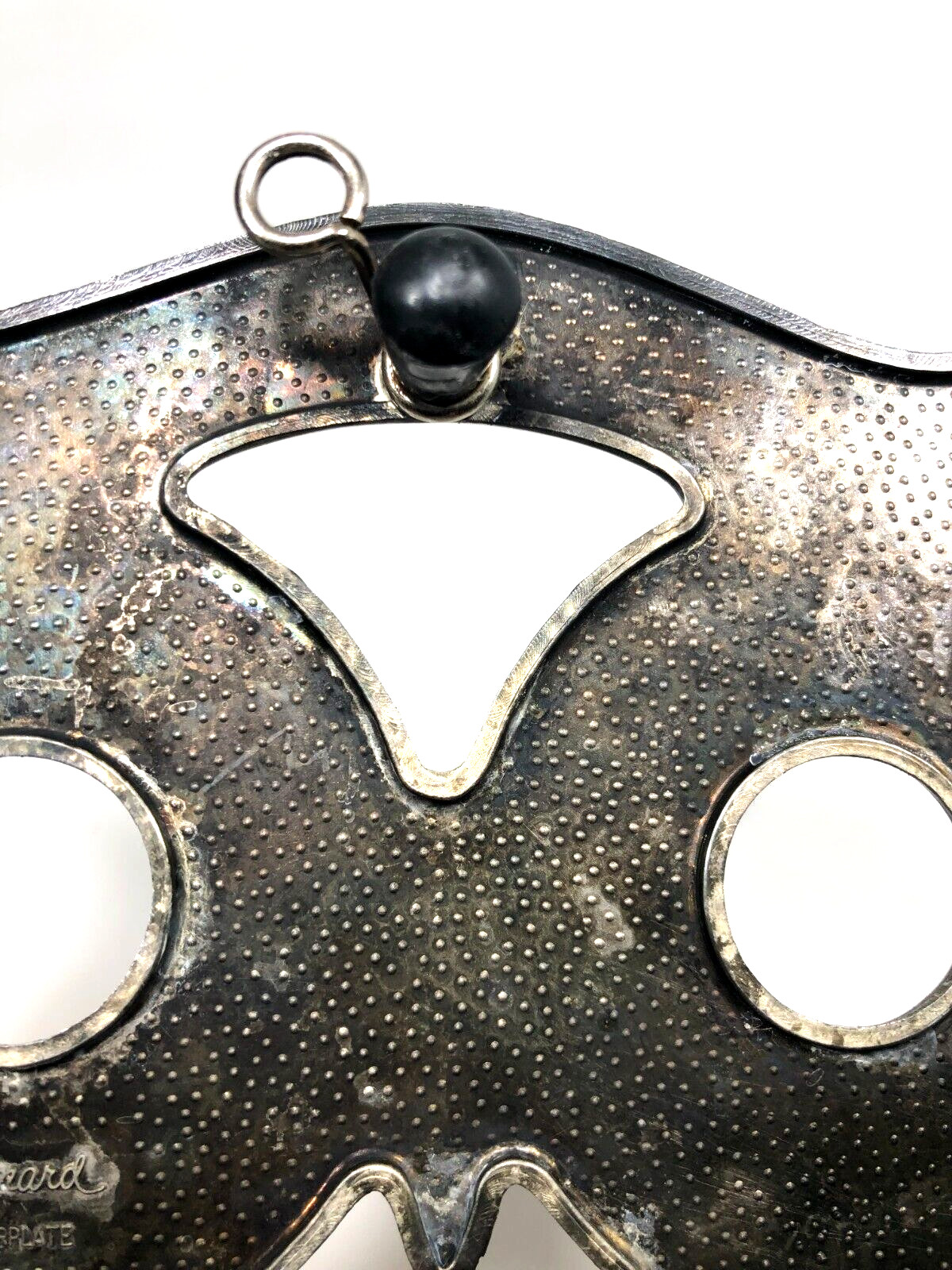 Leonard Silver Plate 10" Owl Trivet Vintage Wall Art Rubber Feet Made In Italy