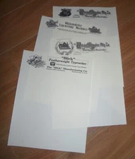 Blickensderfer Typewriter 4 Reproduction Letterheads