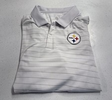 XL Nike Pittsburgh Steelers Dri-FIT Striped Polo Shirt