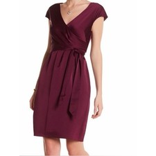 J. Crew Cecilia Dress in spiced wine Burgundy Satin Size 8