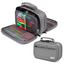 Pencil Case, Large Pencil Pouch with Compartments for Middle Gray