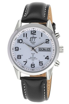 ETT ECO TECH TIME Herrenuhr Funk-Solar mit Lederband Gobi EGS-11436-12L