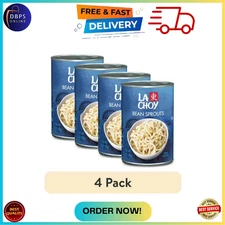 (4 pack) La Choy Bean Sprouts, Canned Vegetables, 14 oz Can